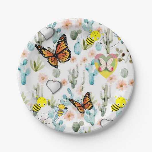 Moederdag voor papieren borden papieren bordje (Voorkant)