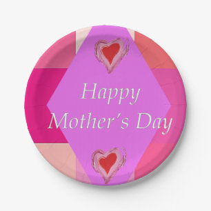 Moederdag voor papieren borden papieren bordje