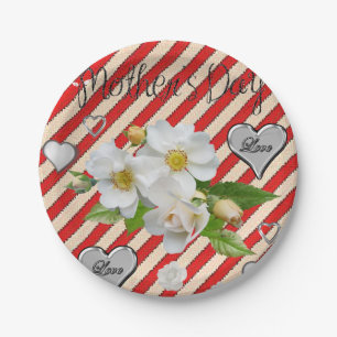 Moederdag voor papieren borden papieren bordje