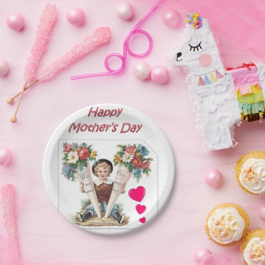 Moederdag voor papieren borden papieren bordje (Feest)