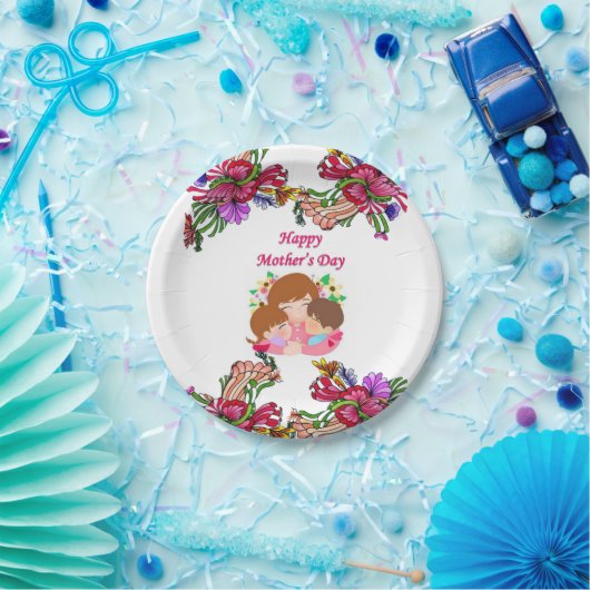 Moederdag voor papieren borden papieren bordje (Feest)