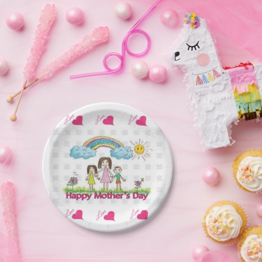 Moederdag voor papieren borden papieren bordje (Feest)