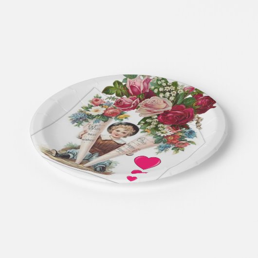 Moederdag voor papieren borden papieren bordje (Gekanteld)