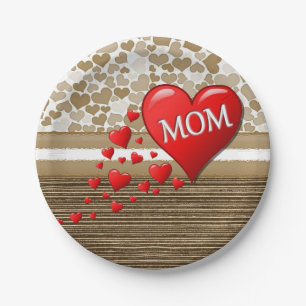 Moederdag voor papieren borden papieren bordje