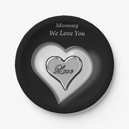 Moederdag voor papieren borden papieren bordje (Voorkant)