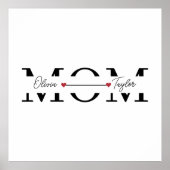 Moederdag voor persoonlijke naam mam poster (Voorkant)