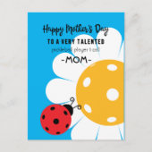 Moederdag voor Pickleball Mam, aangepaste kleur Briefkaart (Voorkant)