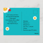 Moederdag voor Pickleball Mam, turkooise Briefkaart (Achterkant)