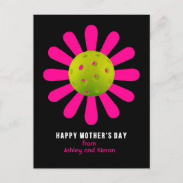 Moederdag voor Pickleball Mam, zwart Briefkaart