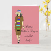 Moederdag voor presidentsvrouw kaart (Gele Bloem)