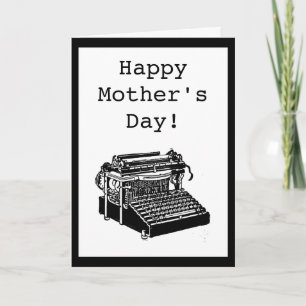  Moederdag voor schrijfmachines Kaart