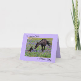 Moederdag voor Sister Mare & Foal Fotonotitie Kaart