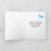 Moederdag voor Step Mum met  Floral Border Kaart (Binnen)