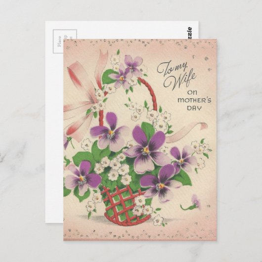  Moederdag voor vrouw Briefkaart (Voorkant / Achterkant)