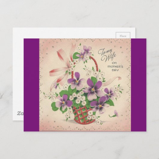  Moederdag voor vrouw Briefkaart (Voorkant / Achterkant)