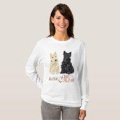 Moederdag voor Wheaten en Black Scotties T-shirt (Voorkant volledig)