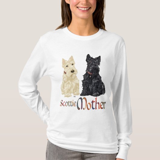 Moederdag voor Wheaten en Black Scotties T-shirt (Voorkant)