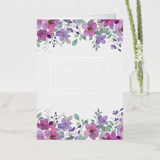 Moederdag Vouwbare Folie Wenskaart (Bloemen)