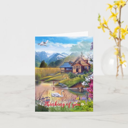 Moederdag Vouwkaart Kaart (Gele Bloem)