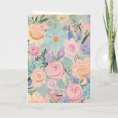 Moederdag vriend Pastel Bloementuin Kaart (Achterkant)