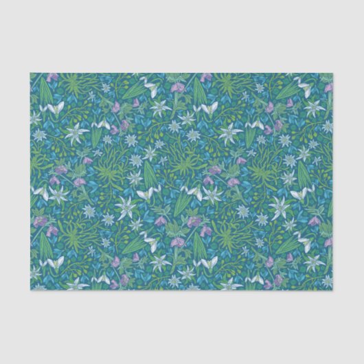 Moederdag Vroege lentbloemen Daffodil Crocus Tissuepapier (Voorkant)