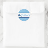 Moederdag Vrolijke Blauwe Bloemen Sticker (Tas)