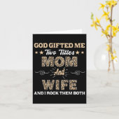 Moederdag vrouw God gaf me twee titels moeder en Kaart (Gele Bloem)