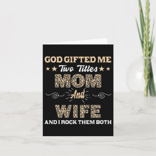 Moederdag vrouw God gaf me twee titels moeder en Kaart
