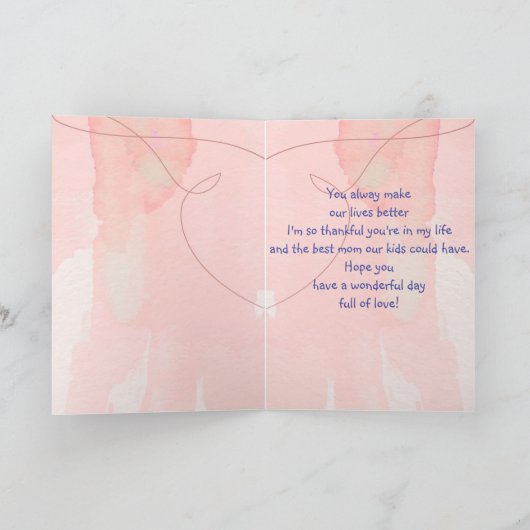 Moederdag vrouw met liefde Bluebird Garden Bird Kaart (Binnen)