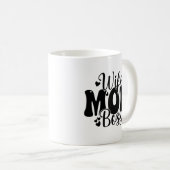 Moederdag VROUW MOEDER BAAS Koffiemok (Voorkant rechts)