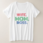 Moederdag vrouw moeder baas T-shirt (Design voorkant)