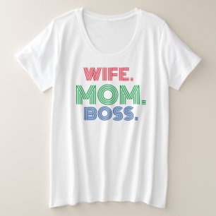 Moederdag vrouw moeder baas T-shirt
