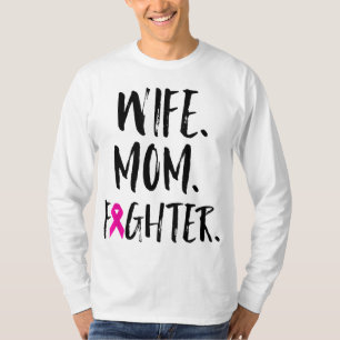Moederdag Vrouw Moeder Strijder Borstkanker Awaren T-shirt