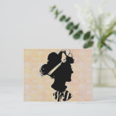 Moederdag  vrouw silhouet briefkaart (Staand voorkant)