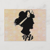 Moederdag  vrouw silhouet briefkaart (Voorkant)