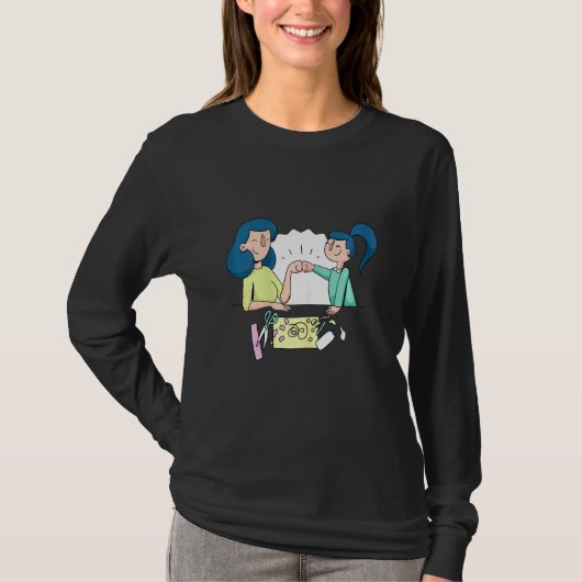 Moederdag Vrouwendag Moeder Dochter T-shirt (Voorkant)