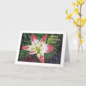 Moederdag Waardering /  DAYLILY Kaart (Gele Bloem)