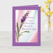 Moederdag Warm Wish Paarse Wildflower, Religiou Kaart (Gele Bloem)