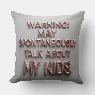Moederdag Warning - Shiny Mom Talk Kussen