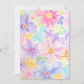 Moederdag Watercolor Bloemen Brunch Uitnodiging (Achterkant)