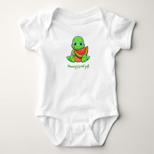 Moederdag Watermelon Baby Dragon gepersonaliseerd. Romper (Voorkant)