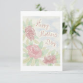 Moederdag waterverf bedankkaart (Staand voorkant)