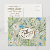 Moederdag Waterverf bloemen Bijbelversie Briefkaart (Voorkant / Achterkant)