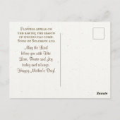 Moederdag Waterverf bloemen Bijbelversie Briefkaart (Achterkant)