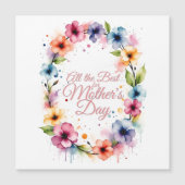 Moederdag Waterverf bloemenkrans (Voorkant)