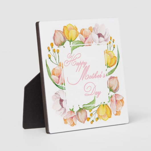Moederdag waterverf floraal fotoplaat (Voorkant)