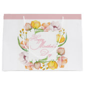 Moederdag waterverf floraal groot cadeauzakje (Voorkant)