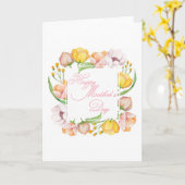 Moederdag waterverf floraal kaart (Gele Bloem)