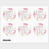 Moederdag Waterverf Floral Sticker 3" (Vel)