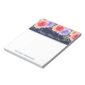 Moederdag Waterverf Flowers Border Notitieblok (Linkerzijde)
